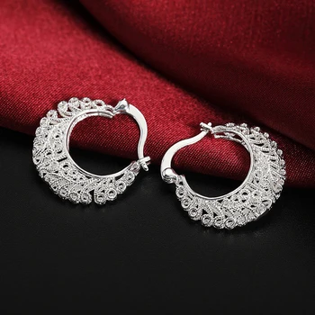 Huitan Neue Trendy Hoop Ohrringe für Frauen Kreative Linien Design Mode U Förmige Ohrringe Chic Vielseitig Hot Schmuck Großhandel