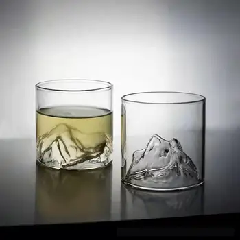 200/300ml Whiskey Gläser, Einzigartige Exquisite Verarbeitung Mount Handwerk Premium Fashion Trinkglas für Scotch-Liebhaber
