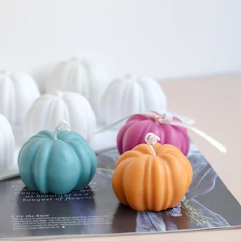 3D Kürbis Silikon Kerze Form DIY Seife Machen von Ton-Gips Handwerk Mold Halloween Hause Dekoration Süße Kuchen Schokolade Schimmel