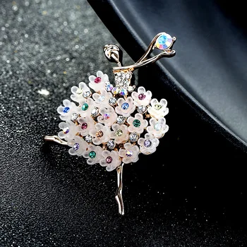 Luxus Kristall Koreanischen Stil Broschen Für Frauen Zirkon Harz Blumen Brosche Schmuck Kleidung Zubehör Hochzeit Geschenk Großhandel