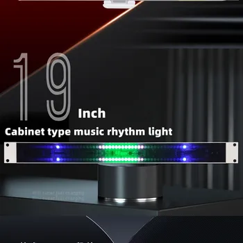 1-HE-Doppel-Row-Audio-Schrank Rhythmus der Musik Ebene Anzeige LED Spektrum-Meter-USB-Voice-activated Induktion Signal-Melodie