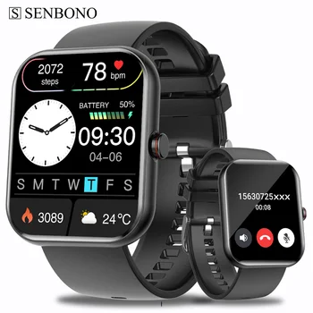 SENBONO Neue Männer Smart Uhr Bluetooth Anruf 1.91 Zoll Sport Uhr Fitness Tracker Wasserdichte Smartwatch Männer Frauen für Android