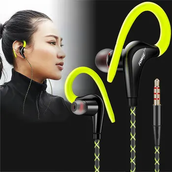 Kopfhörer 3,5 mm Sport Kopfhörer Super Stereo-Kopfhörer Schweißbeständig Läuft Headset Mit Mic Ohr-Haken Kopfhörer für Meizu Kopfhörer