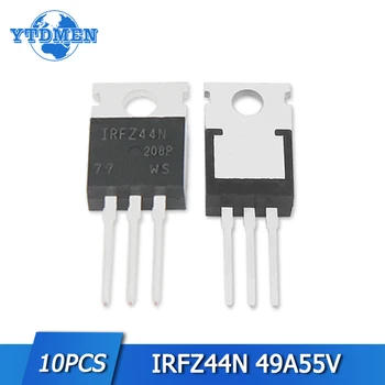 10er IRFZ44N MOSFET-Transistoren Kit 49A 55V TO-220 Power MOS IRFZ44NPBF N-Channel Elektronische Komponente TO220 Transistor set