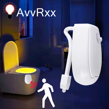Smart PIR Motion Sensor WC Sitz Nacht Licht 7 Farben Wasserdicht Hintergrundbeleuchtung Für WC Schüssel LED Luminaria Lampe WC WC Licht