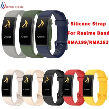 8 Farben Silikon Smart Band Strap Für Realme Band RMA199/RMA183 Ersatz Gurt Bequem Smartband Zubehör