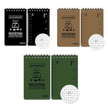 Stein Papier Wasserdicht Spirale Notebooks Notepad Pocket Notebook, Alle-Wetter Memos Leere Papier Notizblock Spirale Notebooks