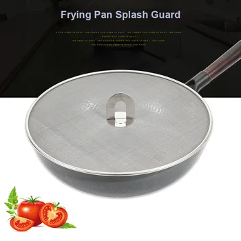 Frying Pan Splash Guard Stainless Steel Pot Cover Lid Netz Fett Öl Braten Pan Splatter Bildschirm Werkzeug Haushalt Mesh Topf Deckel