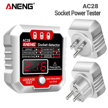 ANENG Steckdose Tester Steckdose Spannung Detektor mit LCD-250V Power Socket Checker Automatische Circuit-Tester Elektrische Werkzeuge