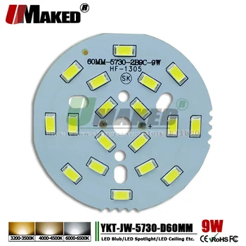 UMAKED 9W 60mm LED PCB SMD 5730 LED Licht Installiert Aluminium Lampe Platte Warm/Natural/Weiß Farbe für Birne Ceilig Lichter DIY