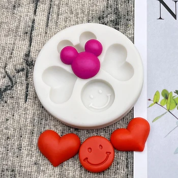 Herz Smiley Gesicht Silikon Sugarcraft Mold Resin Tools Cupcake Backform Fondant Kuchen Dekorieren Werkzeuge