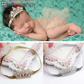 Balleenshiny Pearl Crystal Crown Kinder Stirnband Baby Mädchen Prinzessin Haar Zubehör Neugeborenen Fotografie Requisiten Headwear