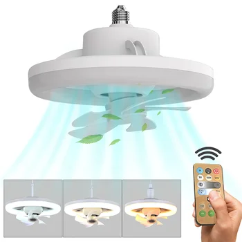 360° Schütteln Kopf Decke Fan Licht Mit Fernbedienung 3-Gang-Dimmbare Hause Wohnzimmer Studie 3-Geschwindigkeit Einstellbar Fan Licht