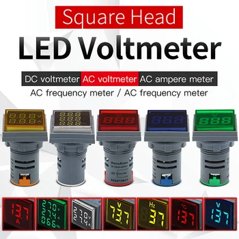 Square Display AC Voltmeter Amperemeter Verwendet, Für Online-Messung-Wert-Anzeige LED-Anzeige DC Voltmeter Licht-Signal-Simulation