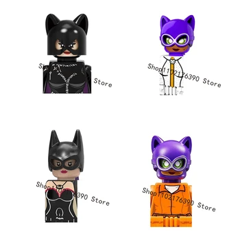 Superhelden Catwoman Catgirl Montieren Bausteine ABS Ziegel Spielzeug Kinder Action-Figuren Weihnachten Geschenk