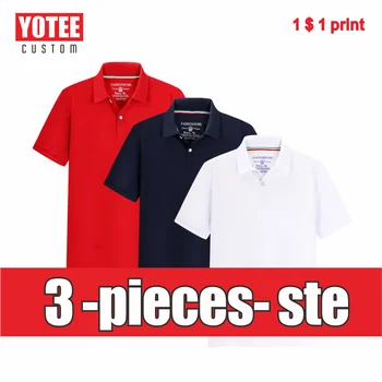 YOTEE Neue Sommer Einfache Solide Farbe Polo Shirt 3 Stück Zusammen Verkauft Zu einem Niedrigeren Preis Trend,-Kurzarm Revers Top