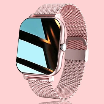 2022 Neue Smart Uhr Frauen Mode Bluetooth Anruf Uhr Fitness Tracker Wasserdicht Sport Damen Herren Smartwatch Für Android IOS