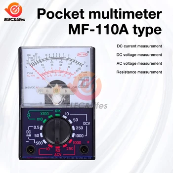 MF-110A MINI Multimeter Tragbare Elektrische Analoge Multitester Voltmeter Amperemeter AC / DC Spannung Strom OHM Multi Meter Tester