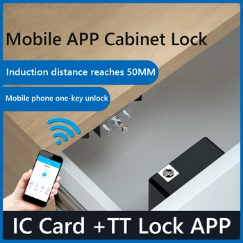 T8 Smart Schublade Lock Keyless Elektronische Schloss Unsichtbare IC-Karte TTlock App Entsperren Schrank Schrank Möbel Schublade Smart Locks