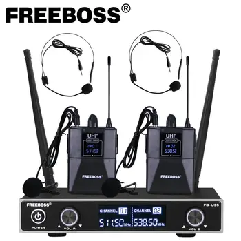 FREEBOSS 2 Bodypack Wireless Sender Mikrofon Dual Weg UHF Fest Frequenz Lavalier Headset Vortrag Mikrofon System FB-U35H2