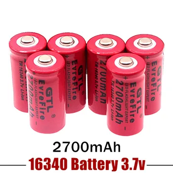 2700mAh 3.7 V Li-Ion 16340 Batterie für LED Taschenlampe Reise Wand Ladegerät für 16340 CR123A wiederaufladbare Batterie