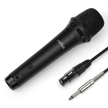 FIFINE Dynamische Vocal Cardioid Handheld Mikrofon mit On/Off Schalter für Tecahing Treffen Karaoke-Live-Rede K8
