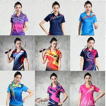 Tennis T-shirts Frauen Mädchen badminton Sport t-shirt , kurze sleeveless table tennis uniform, golf shirt Frauen badminton shirts