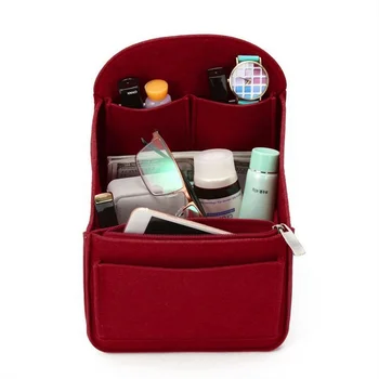 Neue Make-up-Organizer Felt Insert Bag für die Innen-Travel Tasche Tragbare Tasche Kosmetik Taschen Fit Verschiedene Frauen Rucksack Taschen