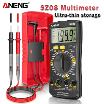 ANENG SZ08 Digital Multimeter Ultra-thin storage Professionelle Multimetro Auto Voltmeter AC DC 220V Widerstand Haltegriff Tester