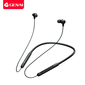 Genai Bluetooth 5.2-Ohrhörer Drahtlose Sport Kopfhörer Magnetische Wasserdichte Laufen Kopfhörer mit Noise Cancelling Mikrofon