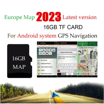 Für Android System Auto Auto GPS Navigation 16GB Micro-SD-Karte Europa-Karte für Frankreich,Italien, Norwegen,Polen, Russland,Spanien usw.