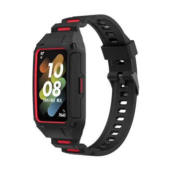 Sikai Armband+Uhr TPU Fall Für Huawei Band 7 Full-Frame-Abdeckung Screen Protector Uhr Armband Armband Zubehör