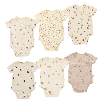 Sommer Baby Kleidung Mode Strampler Neugeborenen Floral Bodysuit Infant Jungen Mädchen Kurzarm Kleidung Outfits
