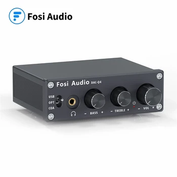 Fosi Audio Q4 Mini-Stereo-USB-Gaming-DAC & Kopfhörer Verstärker Audio Adapter Konverter für Home/Desktop Powered/Aktiv-Lautsprecher